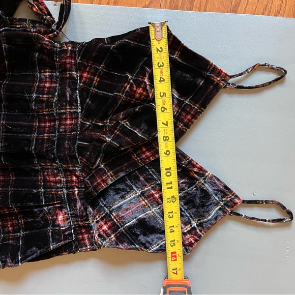 J. Crew Womens Velour Black Plaid Jumpsuit  Size 4 With Belt - Picture 9 of 10